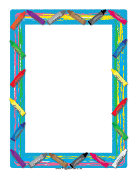 Crayons Border page border