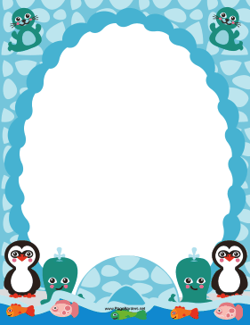 Cute Arctic Border page border