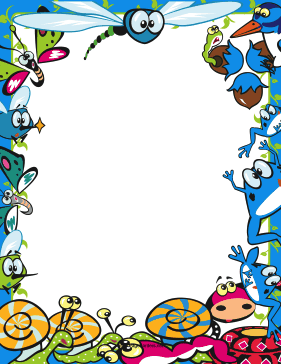 Cute Bug Border page border