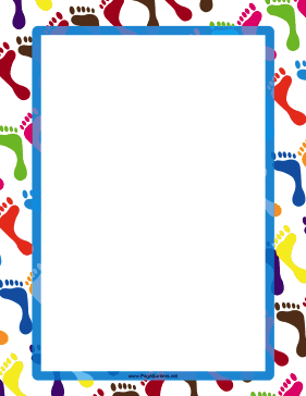 Cute Footprint Border page border