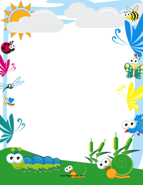 Cute Insect Border page border