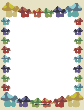 Cute Mushroom Border page border