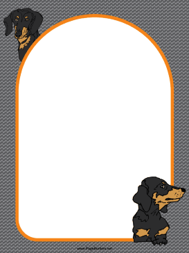 Dachshund Dog Border page border