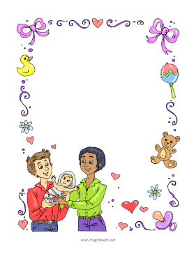 Dads And Baby page border