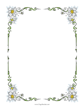 Daisy Border page border