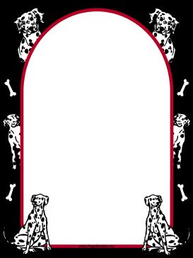 Dalmatian Dog Border page border