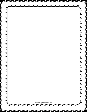 Decorated Black and White Border page border