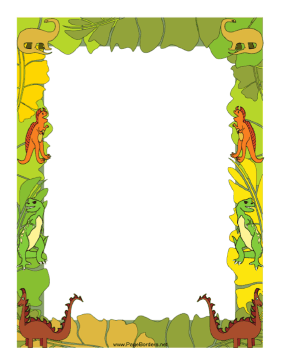 Dinosaur Border page border