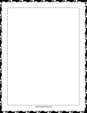 Dots — Black and White Border page border