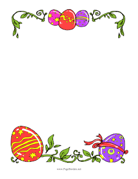 Dyed Eggs page border