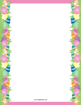 Easter Egg Purple Border page border