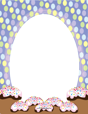 Easter Frosted Treats page border