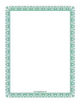 Elegant Green Border page border