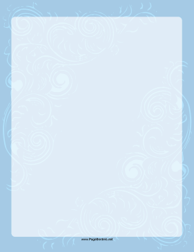 Fancy Blue Wave Border page border