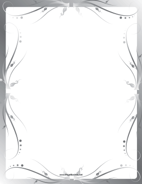 Fancy Gray Swirl Border page border