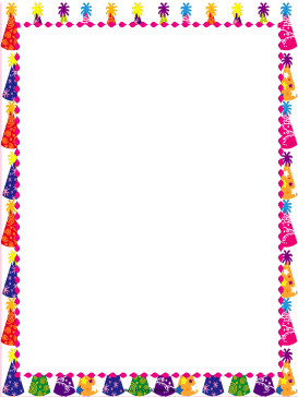 Festive Hats Party Border page border