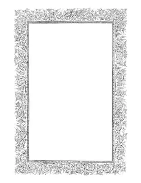 Floral BW Border page border