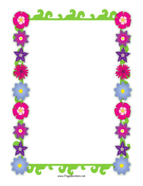 Flower Border page border