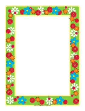 Flower Frame Border page border