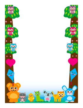 Forest Friends Border page border