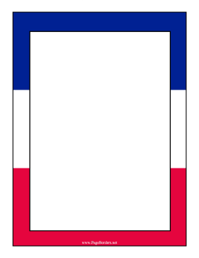 France Flag Border page border