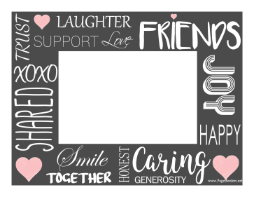 Friendship Border Horizontal page border