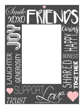 Friendship Border Vertical page border