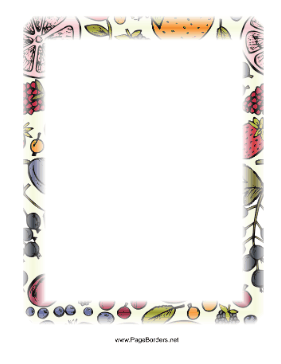 Fruits Border page border