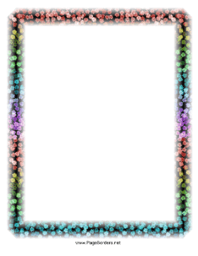 Glitter Flowers Border page border