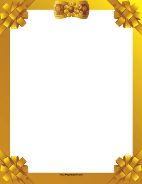 Gold Ribbon Border page border
