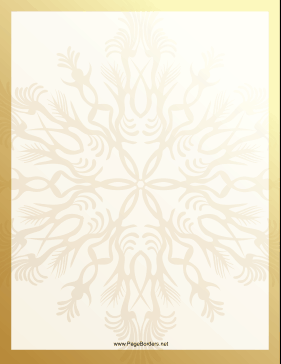 Gold Snowflake Border page border