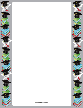 Graduation Cap Border page border