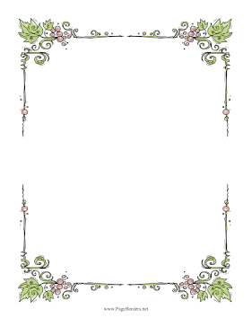 Grapevine Filigree page border