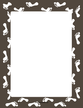 Gray Footprint Border page border