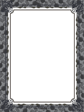 Gray Halloween Border page border