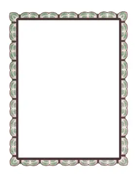 Green Red Lace Border page border