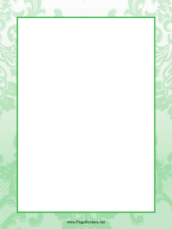 Green Teardrop Border page border