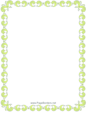 Green Wave Filigree page border