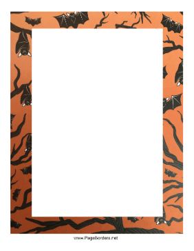 Halloween Bats Border page border