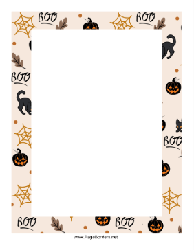 Halloween Icons Border page border