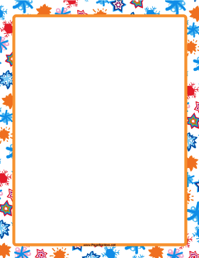 Hand-Drawn Orange Border page border