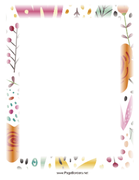 Hand Drawn Flowers Border page border