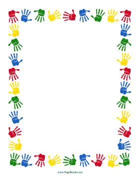 Handprint Border page border