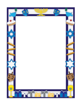 Hanukkah Border page border