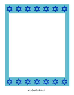 Hanukkah Stars Of David Border page border