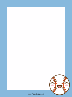 Happy Baseball Border page border