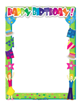 Happy Birthday Border page border