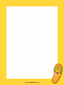 Happy Flip-Flop Border page border