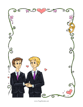 Happy Grooms Wedding page border