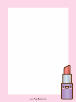 Happy Lipstick Border page border